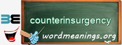 WordMeaning blackboard for counterinsurgency